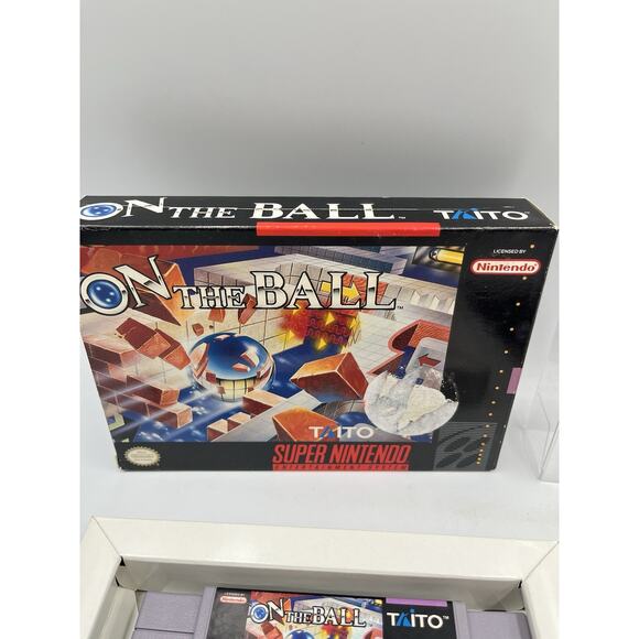 On the Ball (Super Nintendo SNES, 1992) Complete In Box - Picture 3 of 16